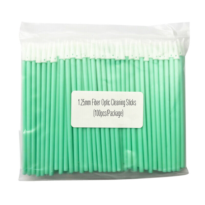 100pcs Fiber Cleaning Rod Fiber Optic Cleaning Stick Swabs 1.25mm/2.5mm Connecto