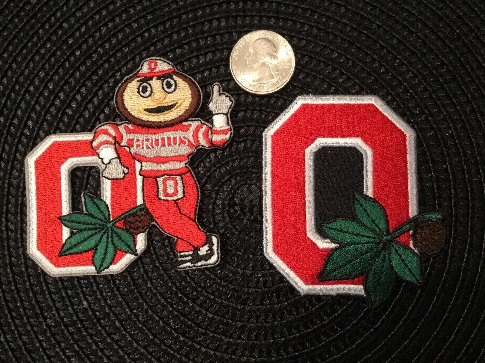 (2) OSU The Ohio State Buckeyes Vintage  Embroidered Iron On Patch lot GRADE A1