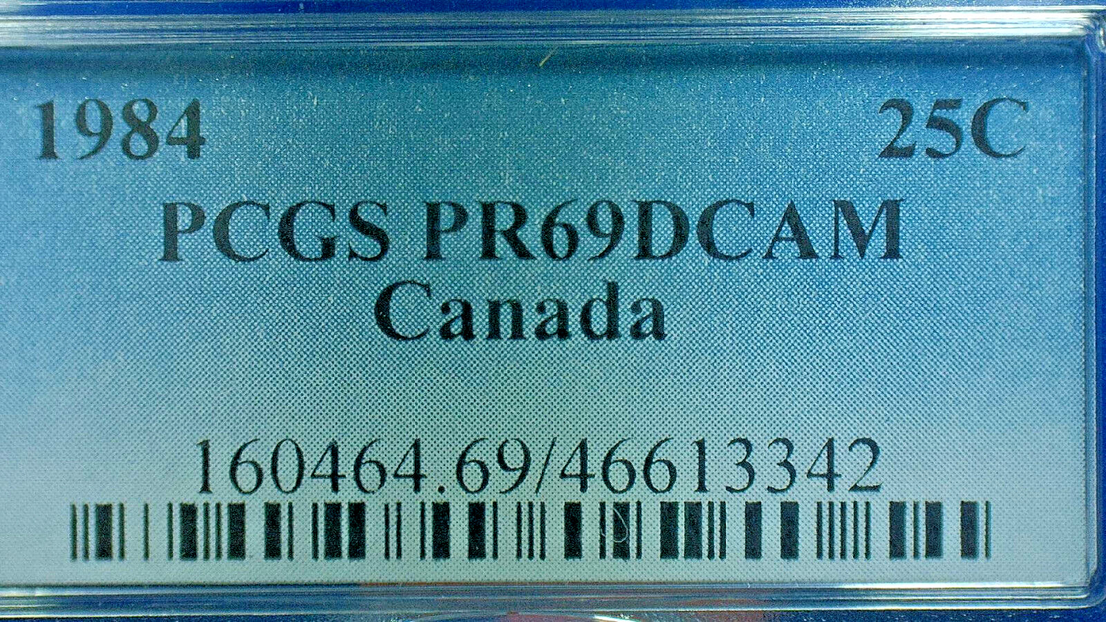 SUMMER SALE-1984 CANADA PCGS PR69DCAM Coin 25.c. KM#74