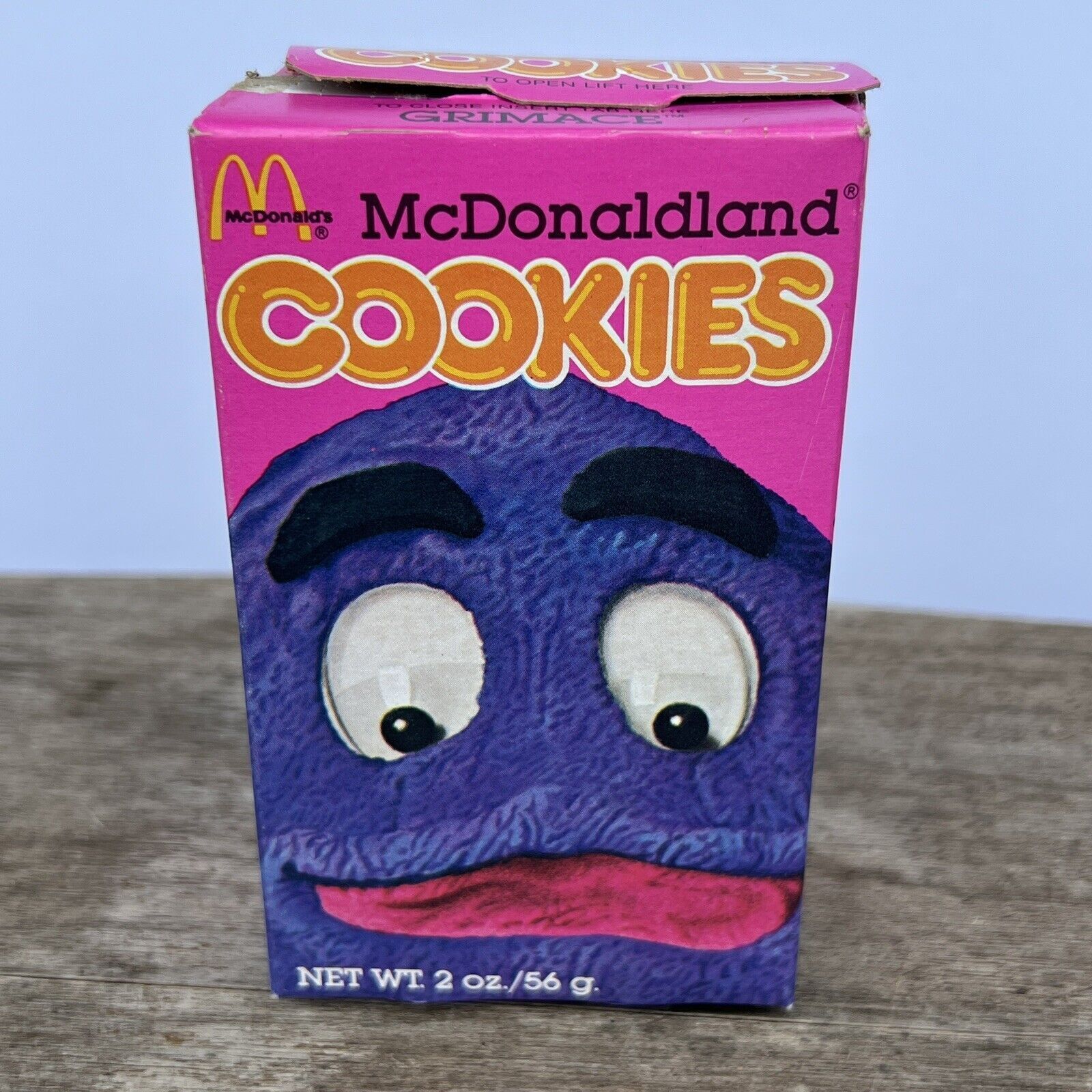 Vintage 1981 Ronald McDonald’s Mcdonaldland Cookie Box GRIMACE Empty RARE