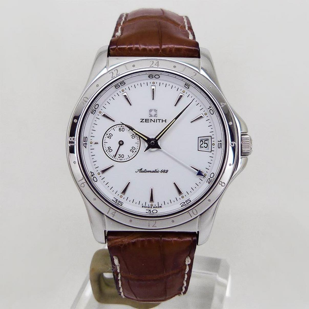 ZENITH Watch 90/01 ​​0030 682 Class Elite Dual Time White dial 38mm Automatic SS