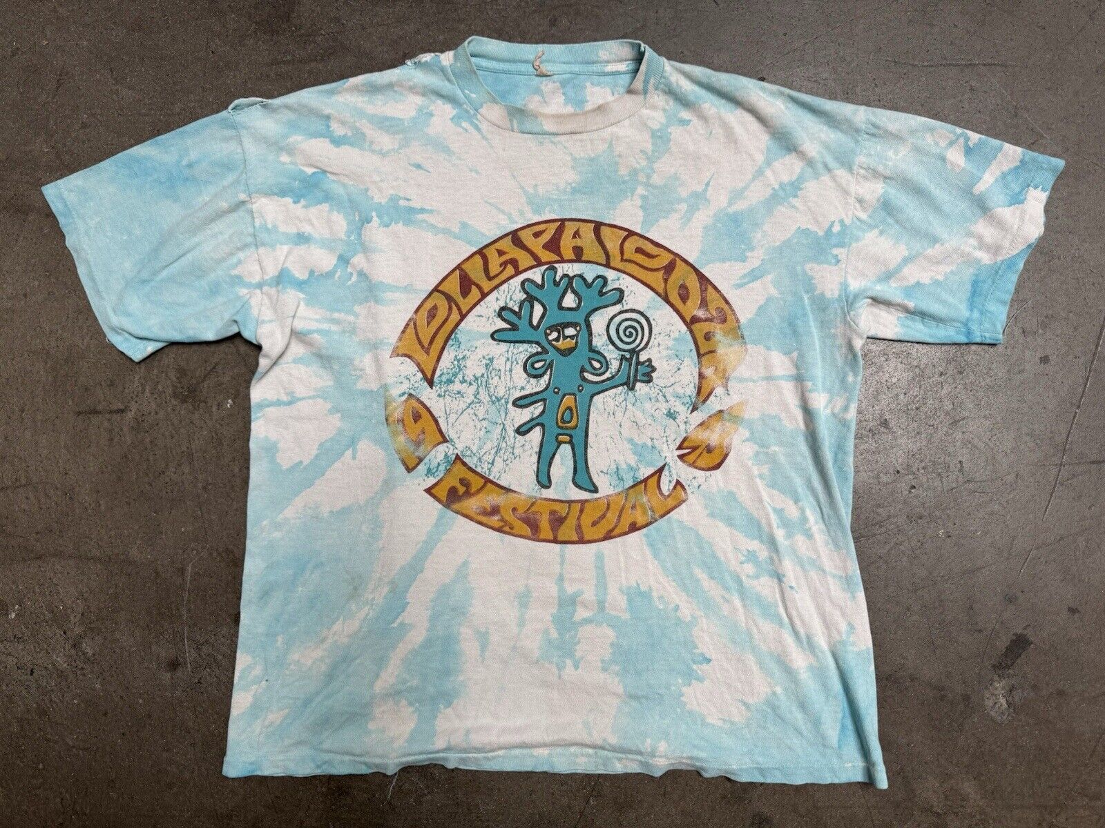 Vintage 1993 Lollapalooza T Shirt Tie Dye Size Large