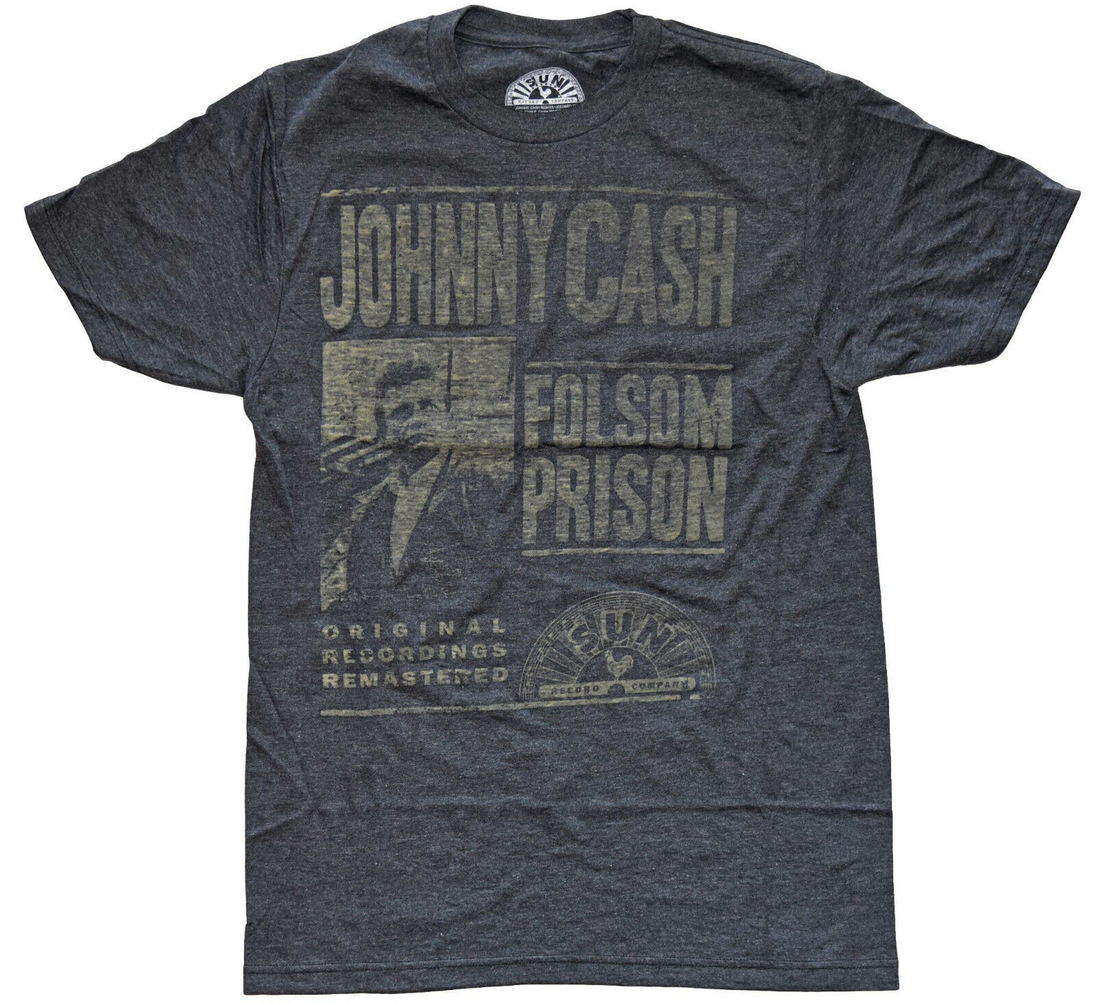 Johnny Cash Folsom Prison Vintage Distressed Design Men's T-Shirt New