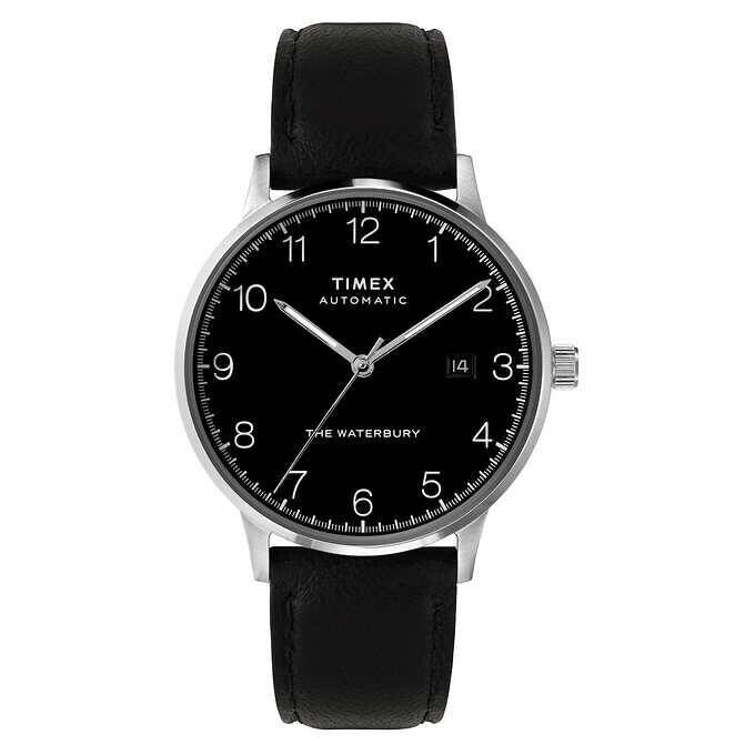 Timex Waterbury Classic Automatic Men\'s Watch TW6Z2910ZV Genuine Leather - NWOT