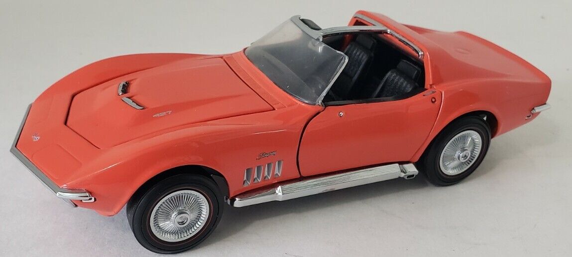 Franklin Mint 1:24 1969 427 Corvette T-top Coupe in Monaco Orange See Photos 