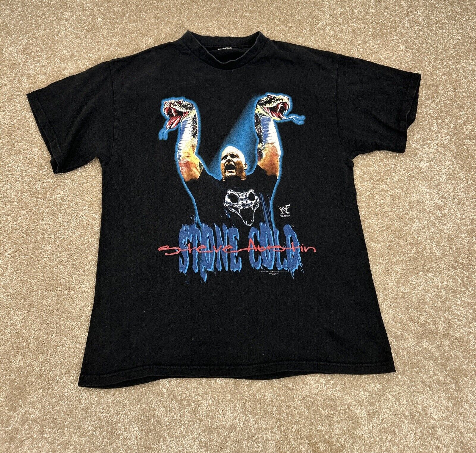 Vintage Stone Cold Steve Austin Snake Arms T-Shirt Sz M Rare WWF WWE 90s Y2K