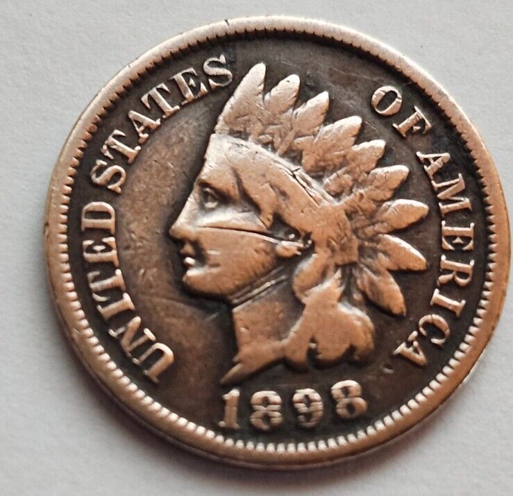 1898, Rare Antique, Indian Head Penny, (Full Liberty Showing)(126 Yrs Old) IH65