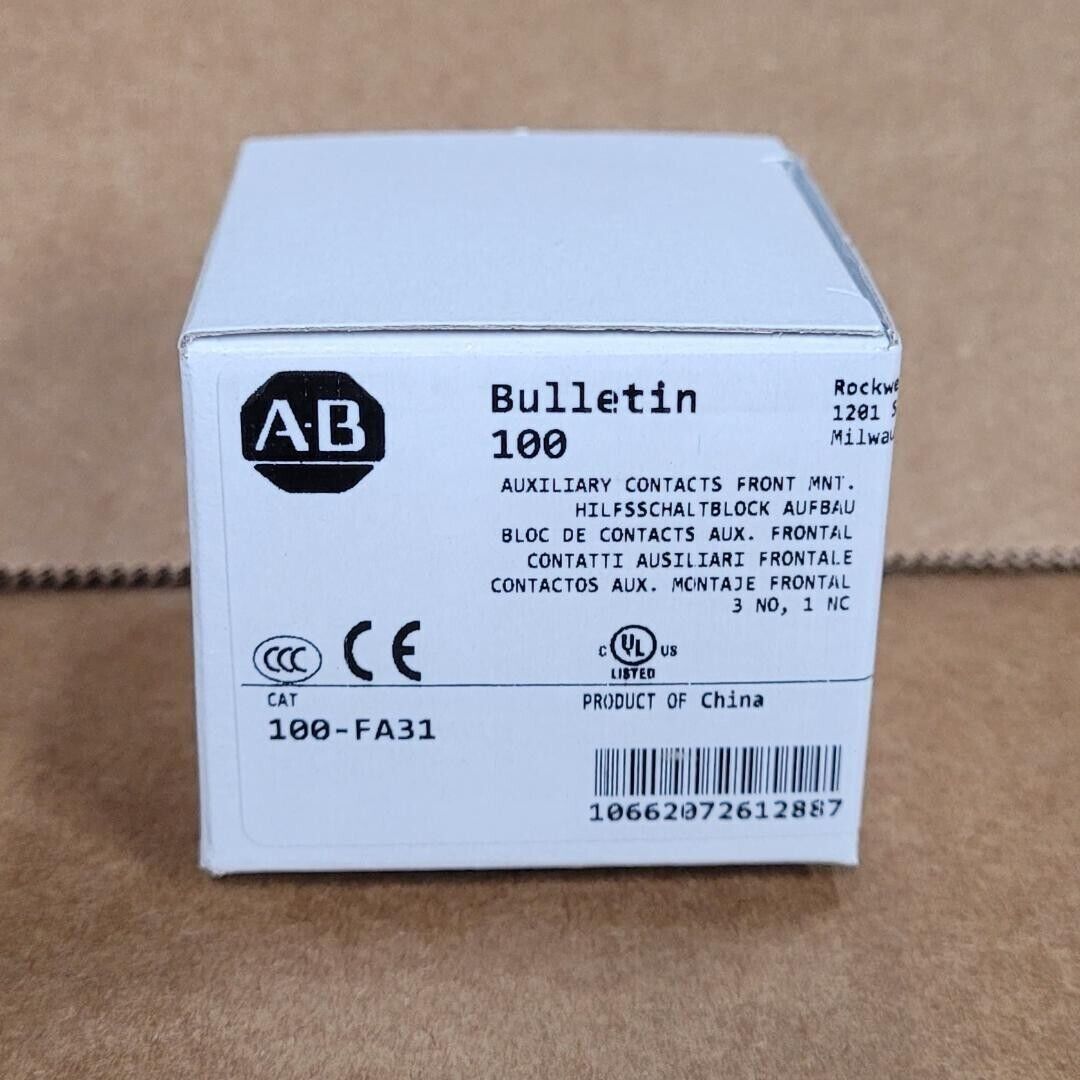 100-FA31 New Allen Bradley Auxiliary Contact Factory Sealed 100FA31