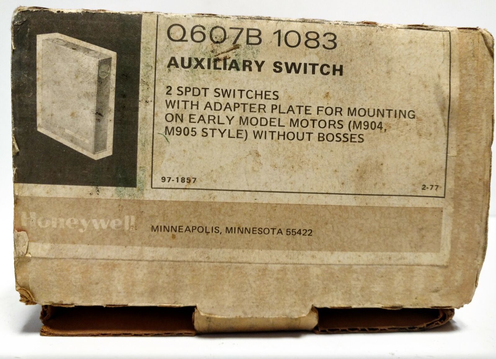 Honeywell Q607B-1083 Auxiliary Switch