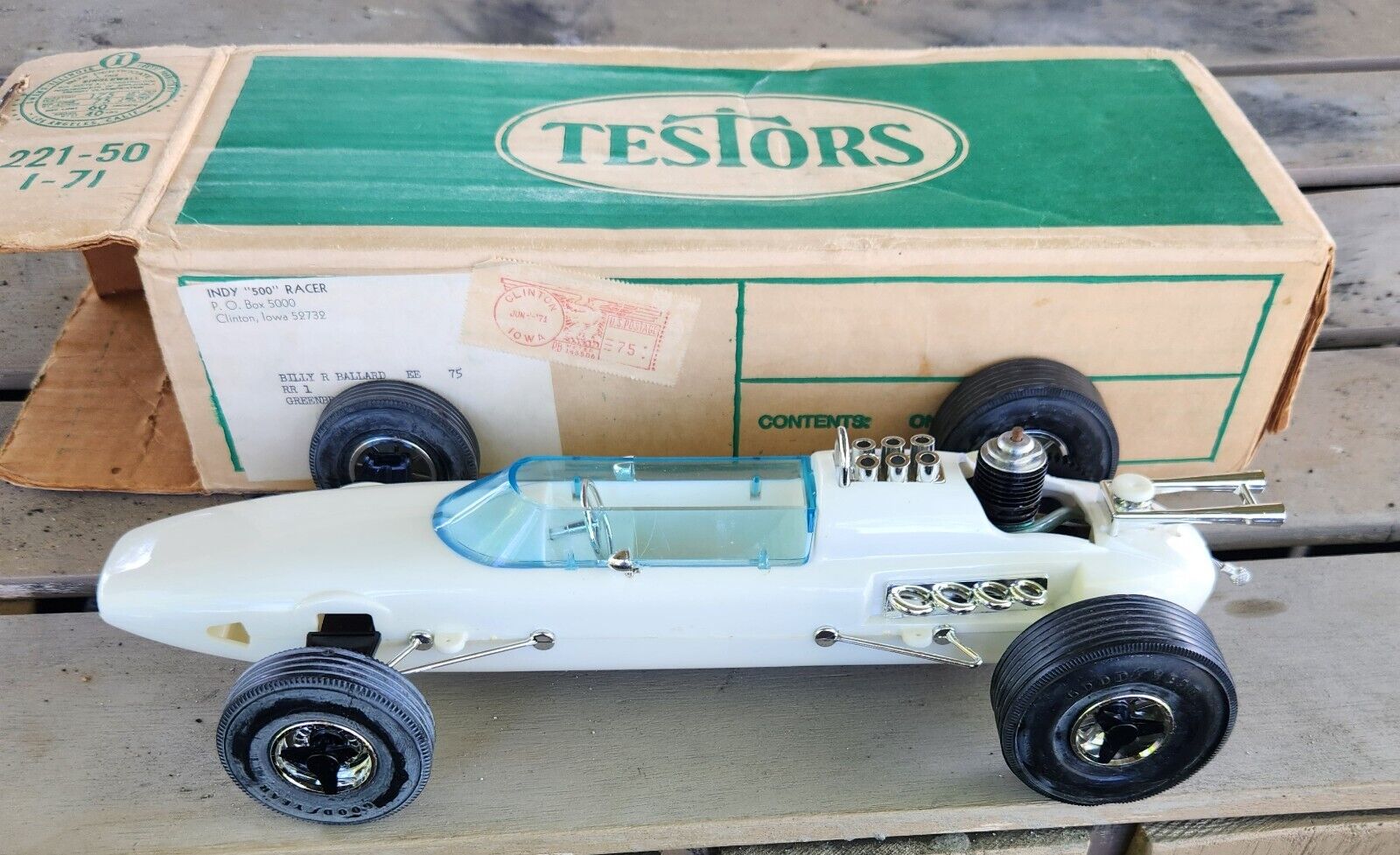 Vintage TESTORS INDY 500 Race Car GAS POWER Tether SPRITE Original Box