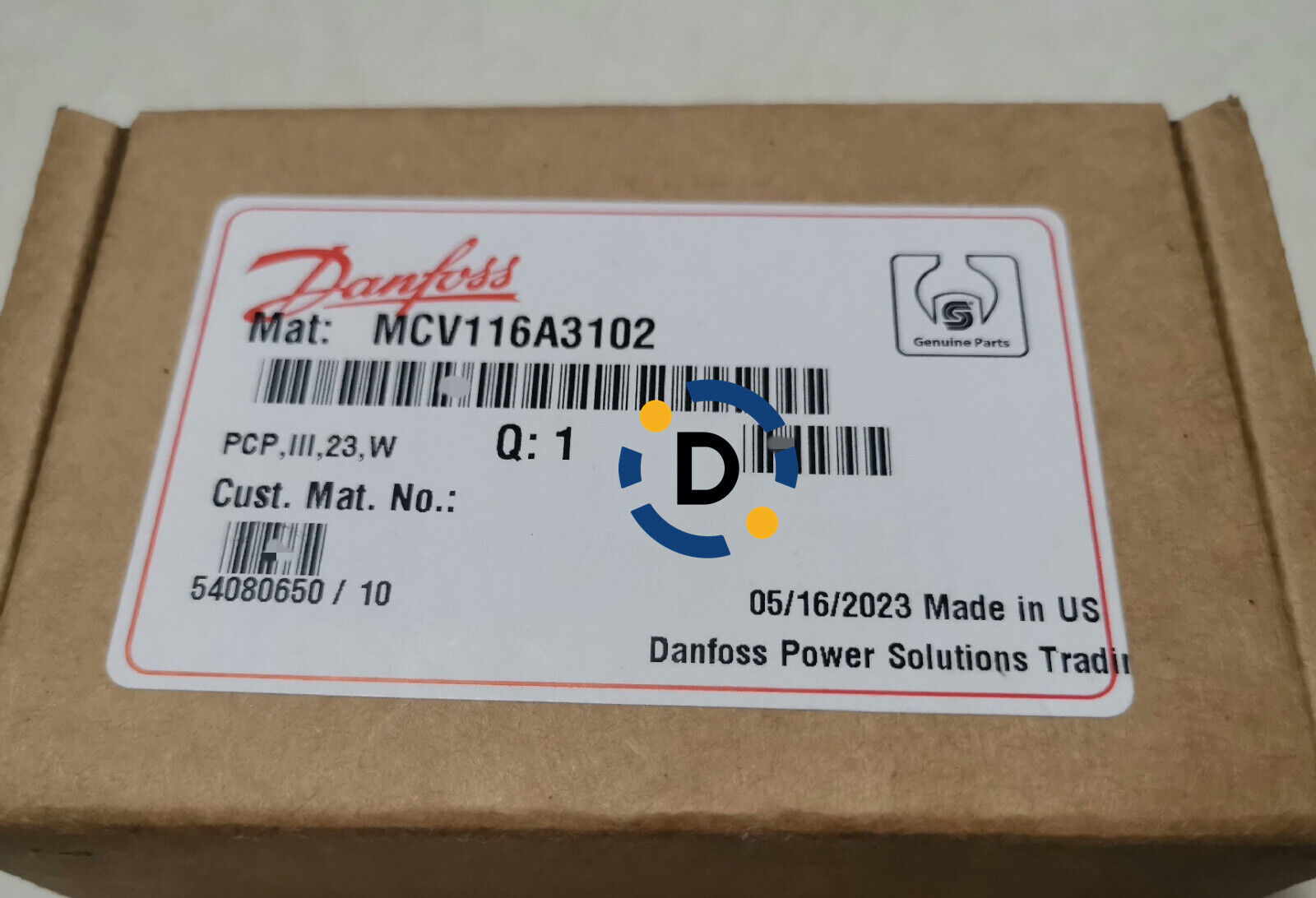 New in Box Danfoss MCV116A3102 control valve
