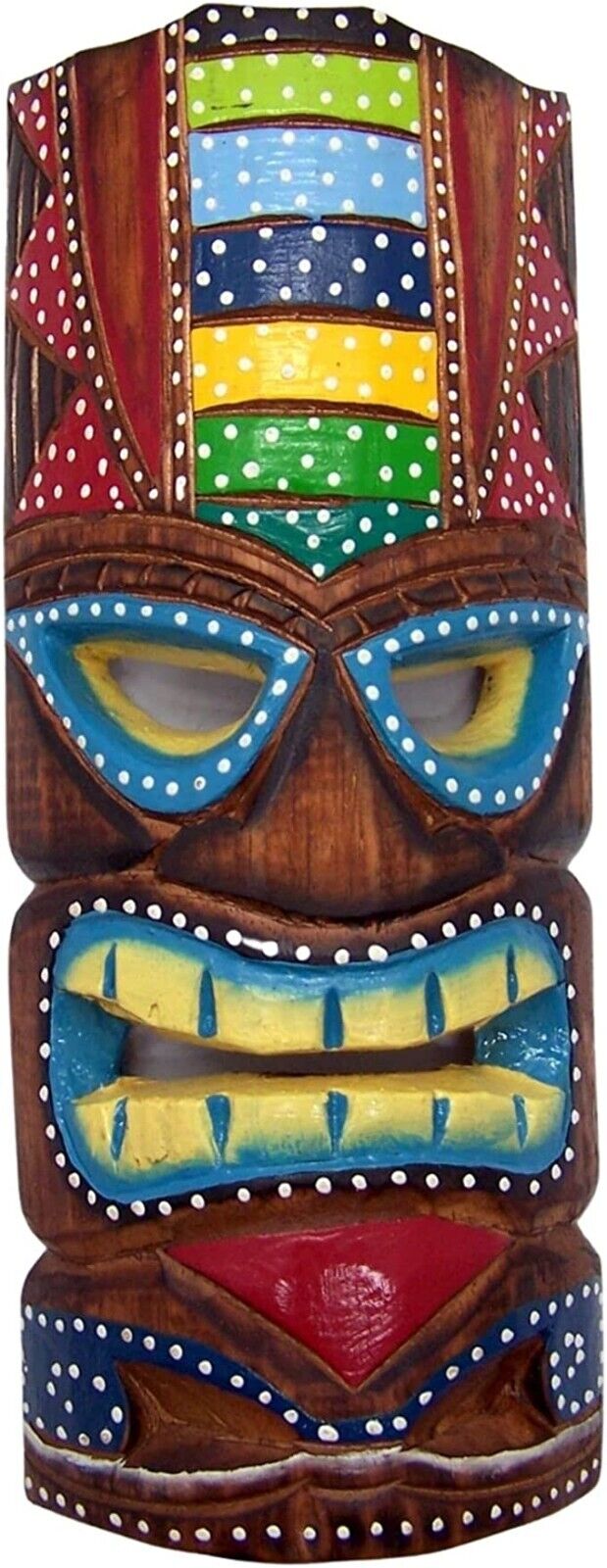 Hand Crafted Polynesian Hawaiian Style Painted Tiki Mask