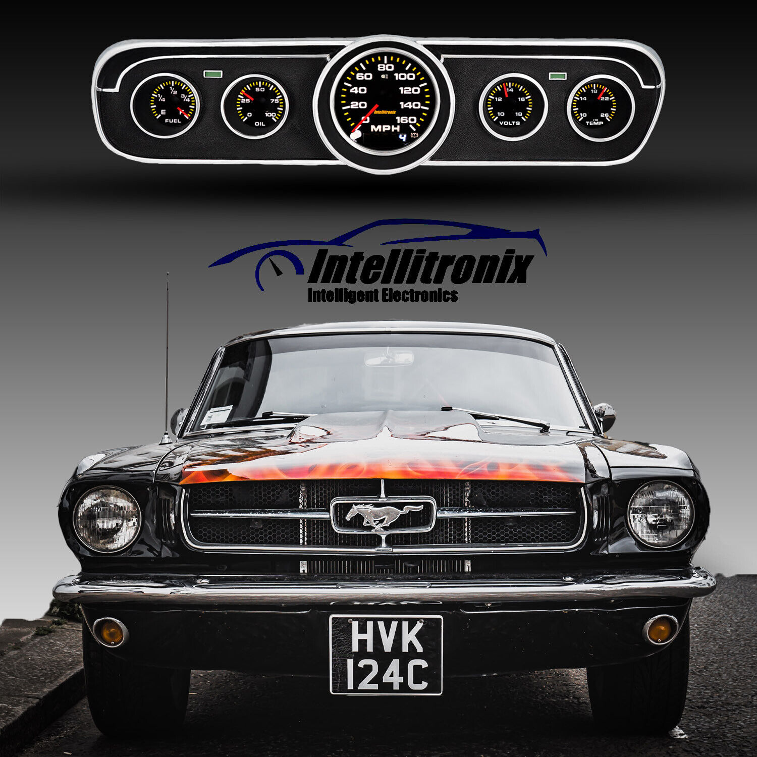 1965-1966 Ford Mustang Analog Gauge Panel Intellitronix AP7001 Lifetime Warranty