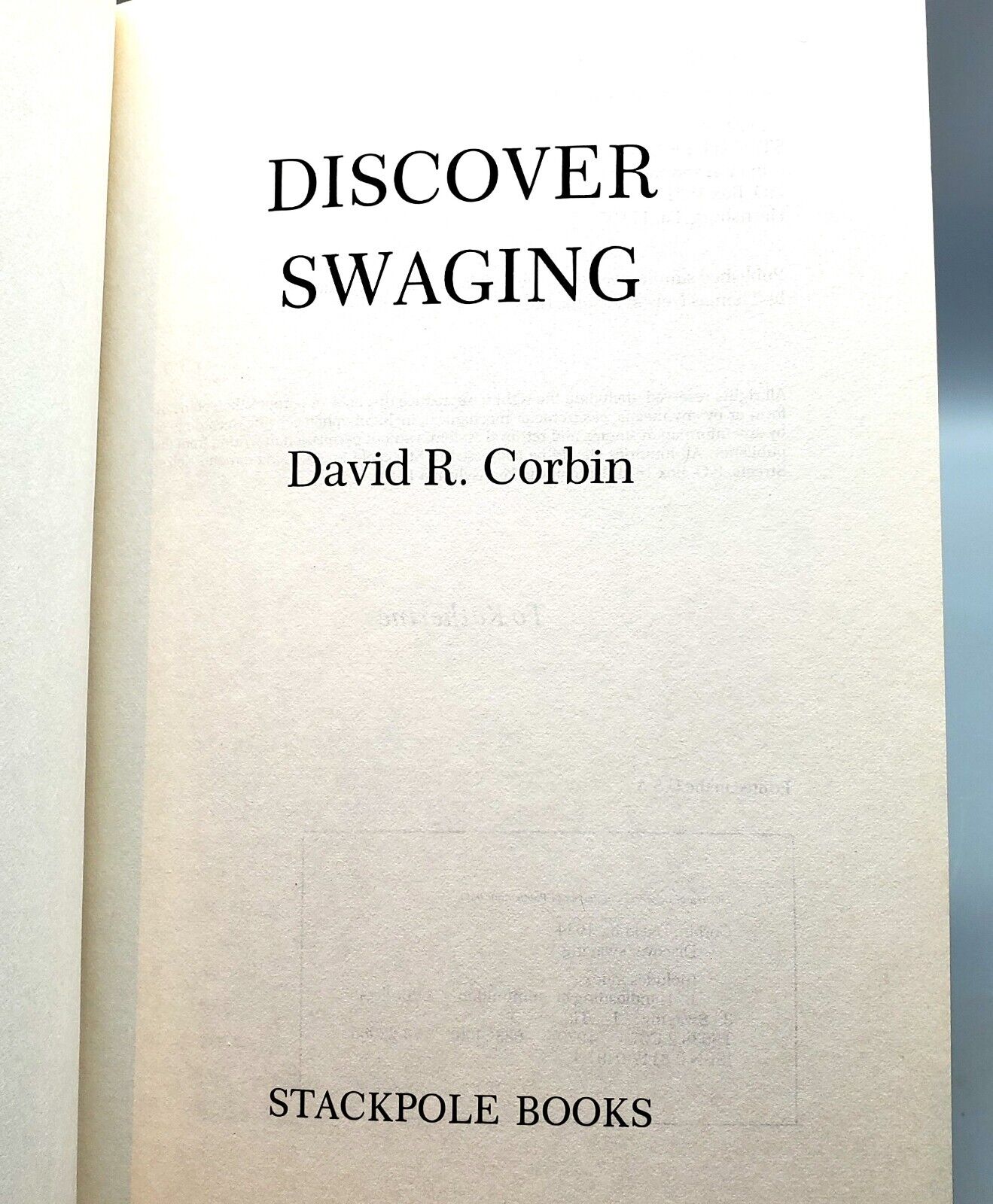 Discover Swaging: A Guide to Custom Design, Hardcover by David Corbin