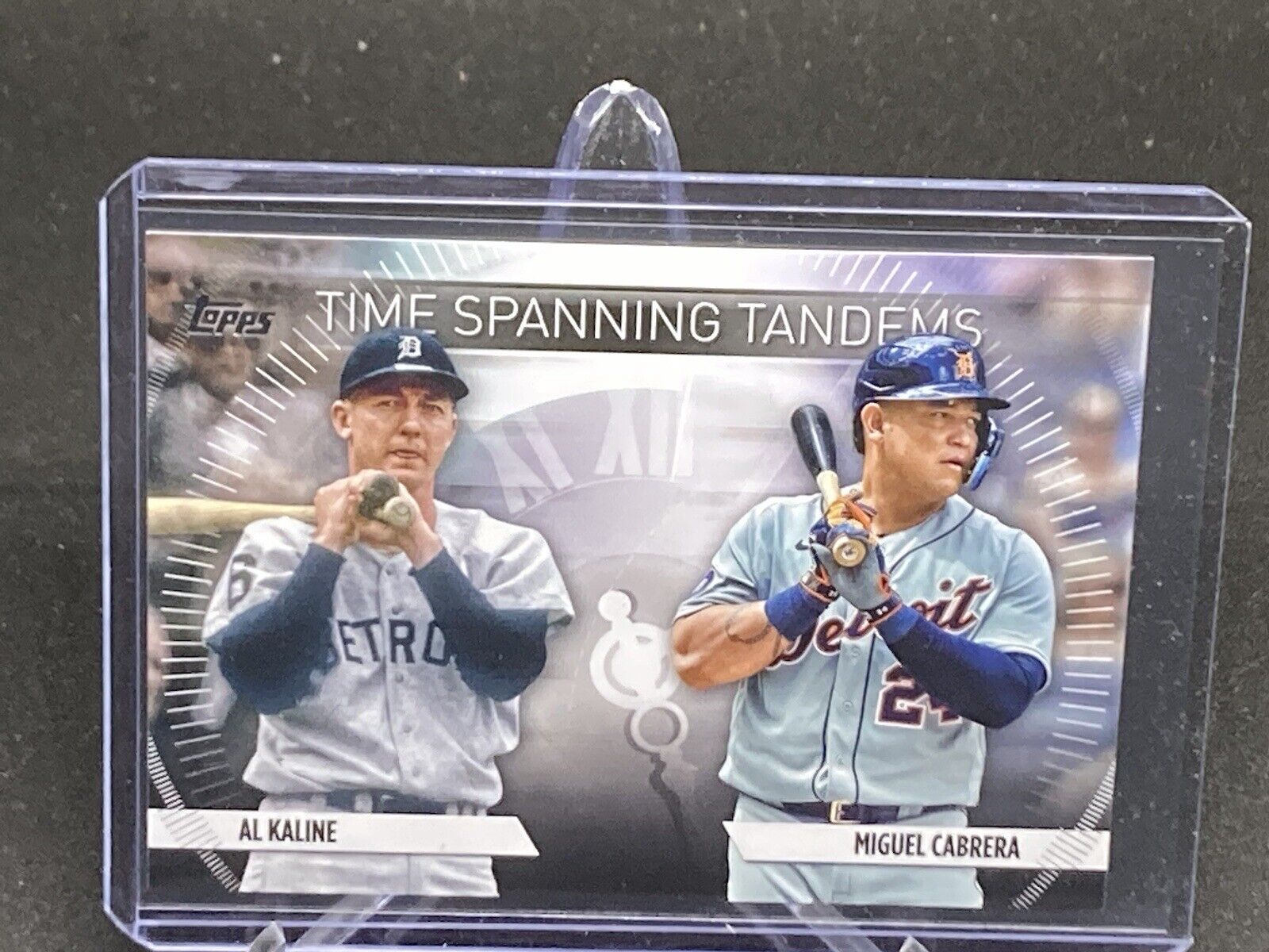 2023 Topps Update Time Spanning Tandems #TS-25 Miguel Cabrera, Al Kaline Tigers