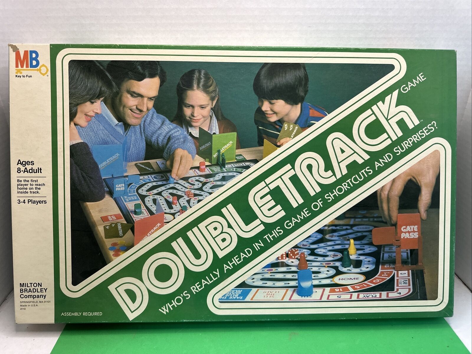Vintage 1981 DOUBLETRACK Board Game by Milton Bradley - 100% Complete AMAZING