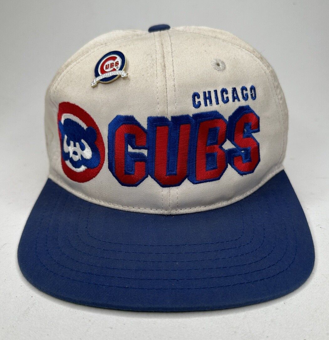 Vintage Chicago Cubs Authentic MLB Baseball American Needle Snapback Cap Hat Pin