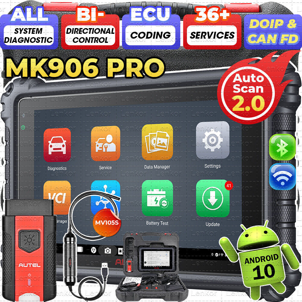 2024 Newest Autel MaxiSys MK906 Pro Coding Full System Diagnostic Scanner Tool