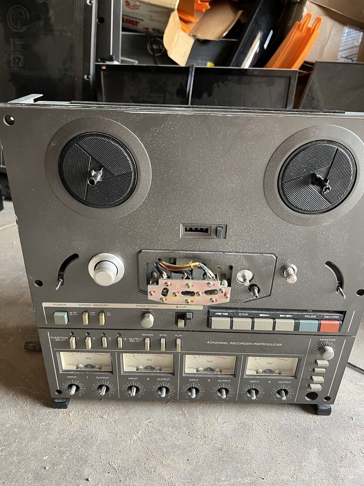TEAC Tascam 22-4 reel to reel 4-track recording deck AS IS, Parts Only UNTESTED
