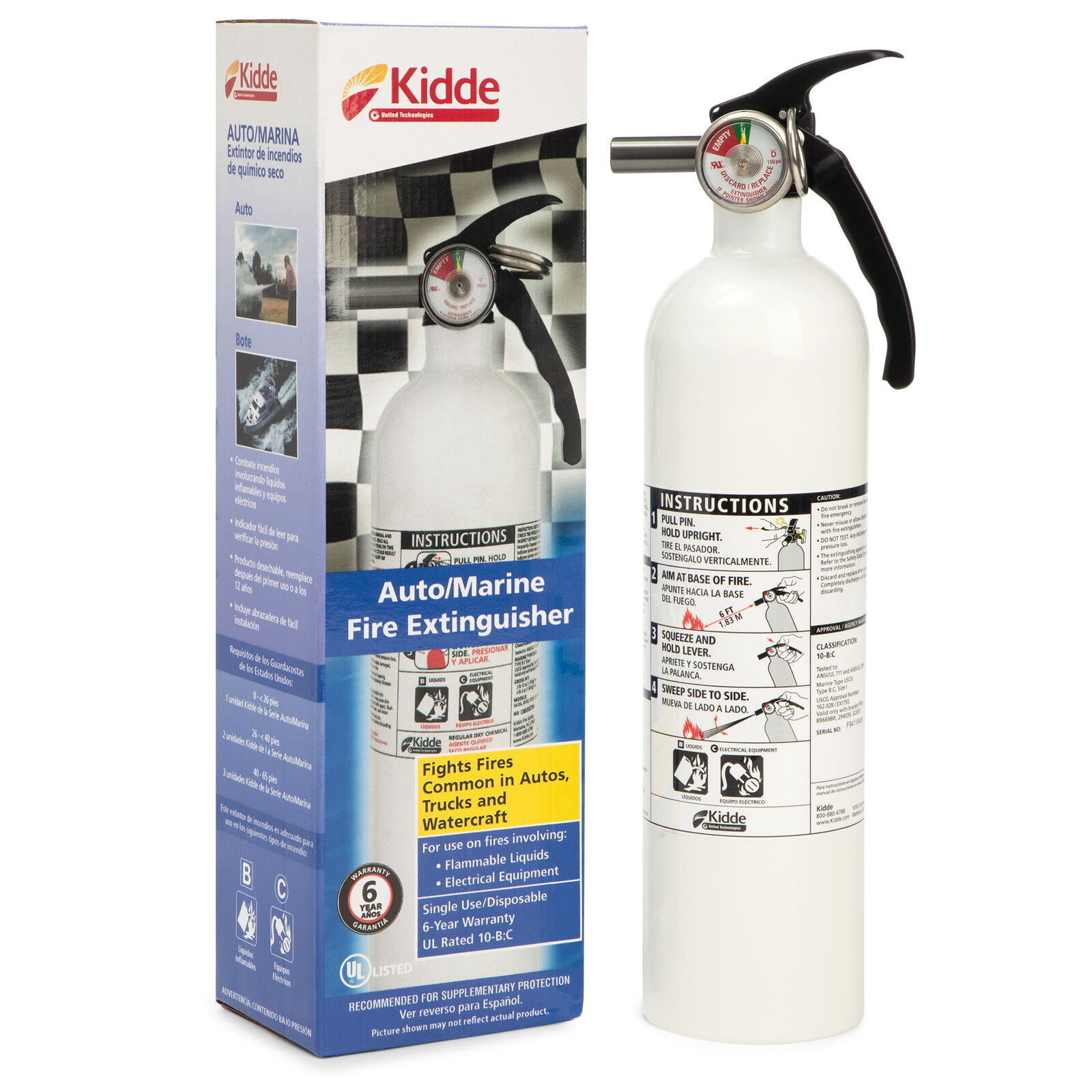 Auto/Marine UL Listed Fire Extinguisher, 10-B:C Rated new