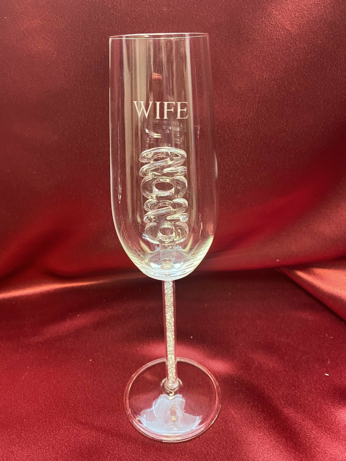 2020 Wife Custom Engraved Champagne Flute