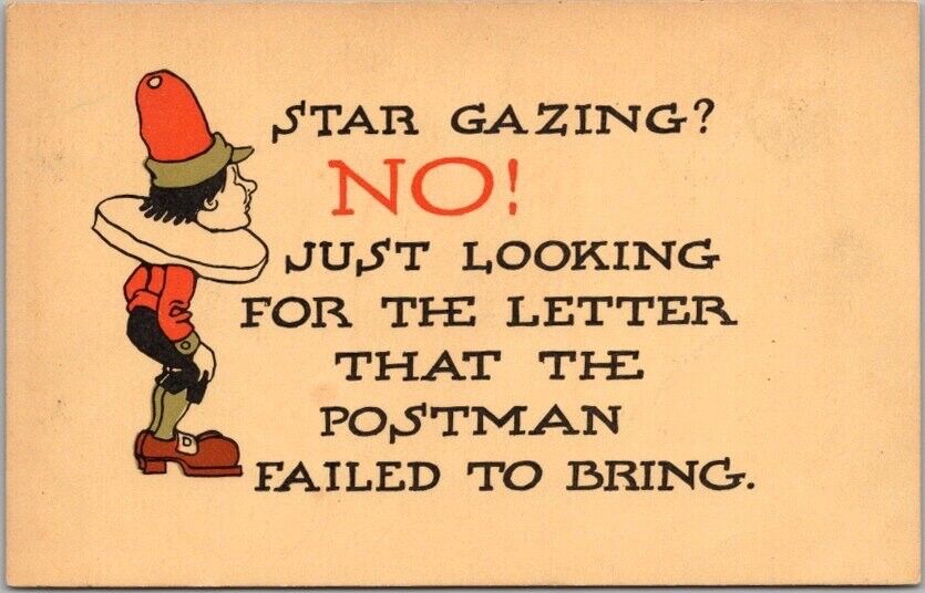 1915 Art Deco Greetings Postcard \