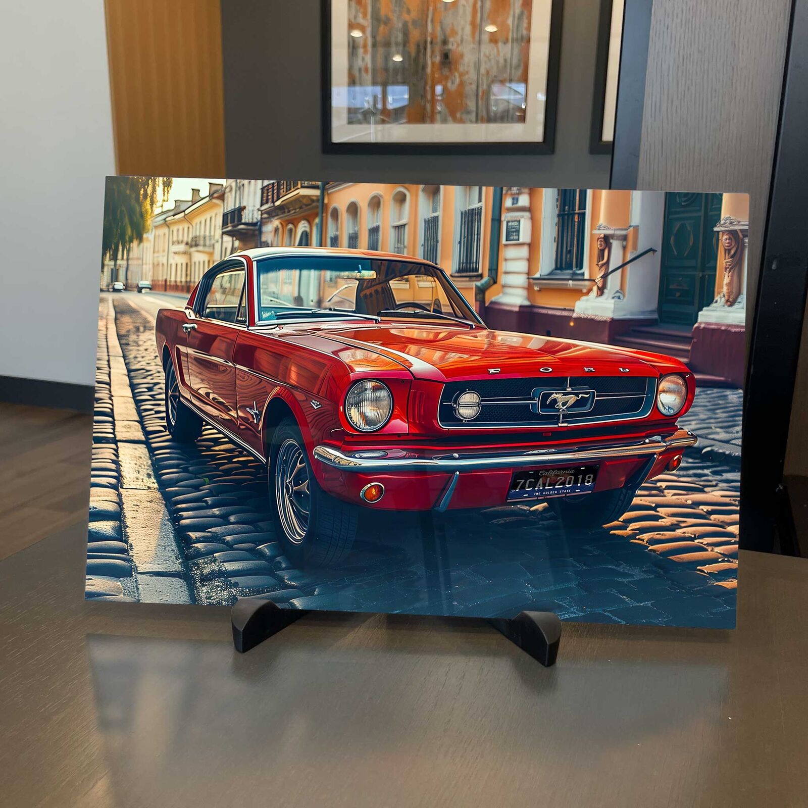 Vintage 1965 Ford Mustang Muscle Car Print Collector Gift