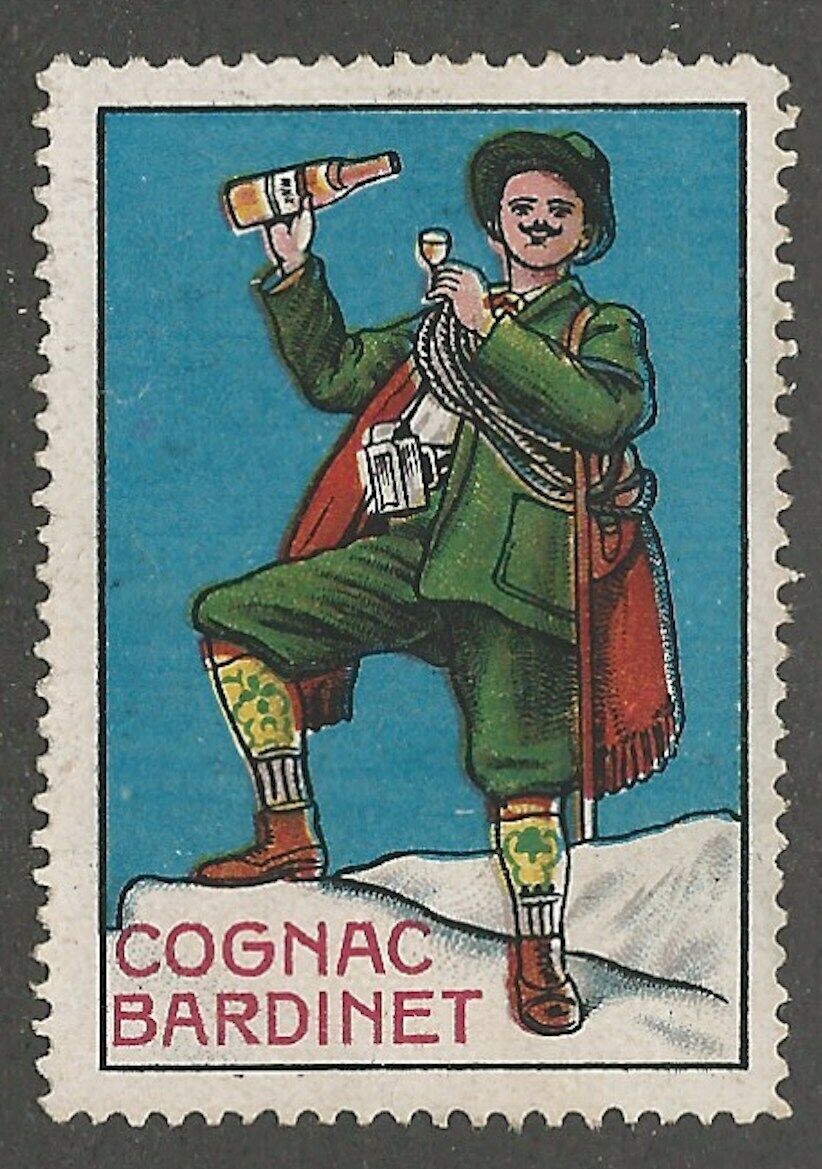 Bardinet, Cognac, French Brandy, Early Poster Stamp / Cinderella Label
