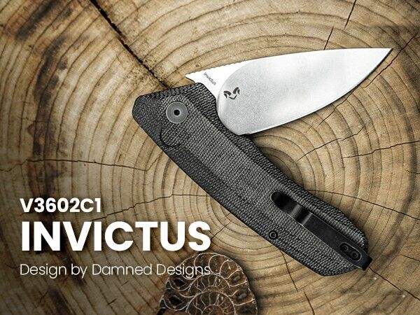 Kizer Flipper Knife Invictus 154CM Blade  Micarta Handle V3602C1