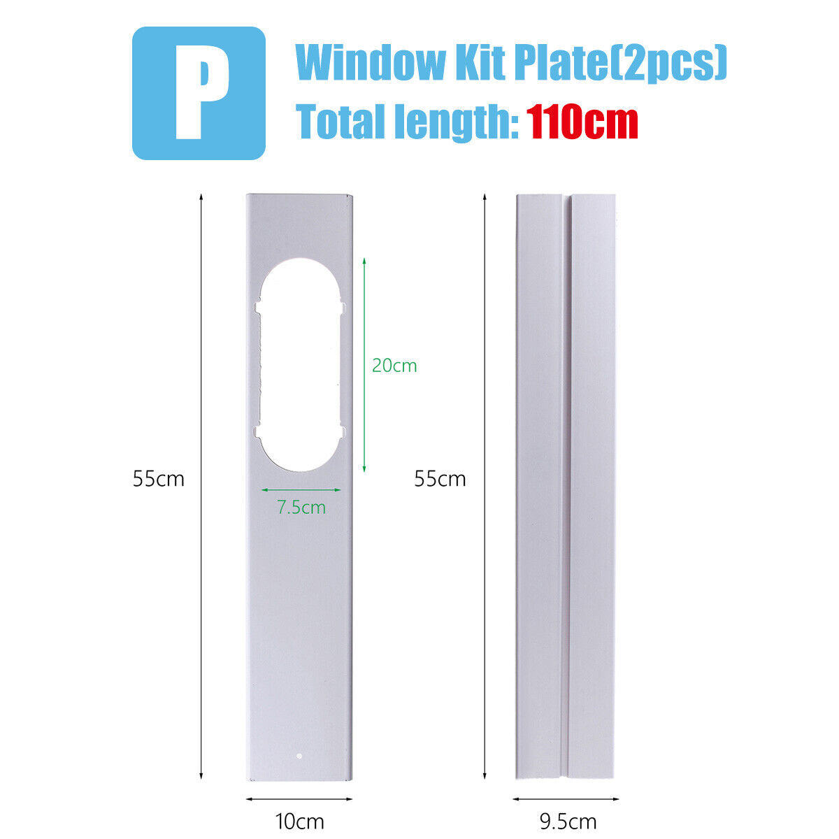 2/3Pack Window Slide Kit Plate Portable Adjustable Window For Air Conditioner US