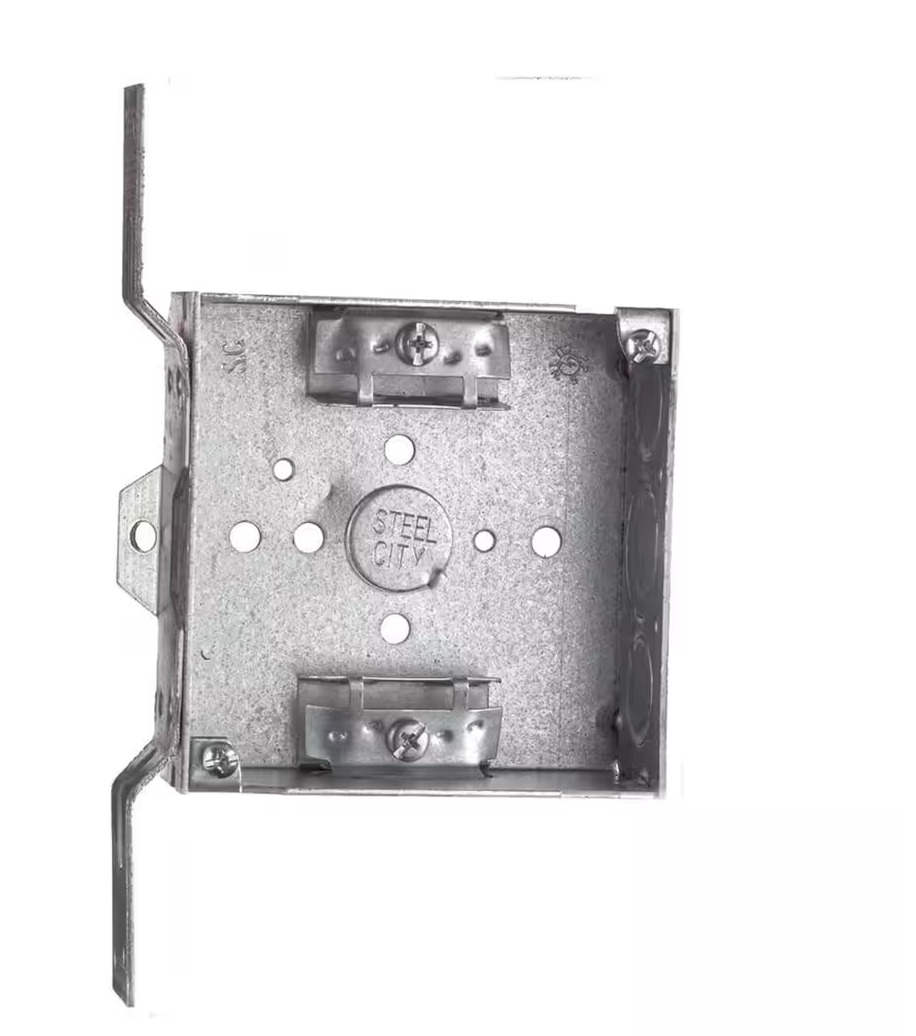 4 in. Steel Square Electrical Box, 5215CVX-25R, Pack of 5
