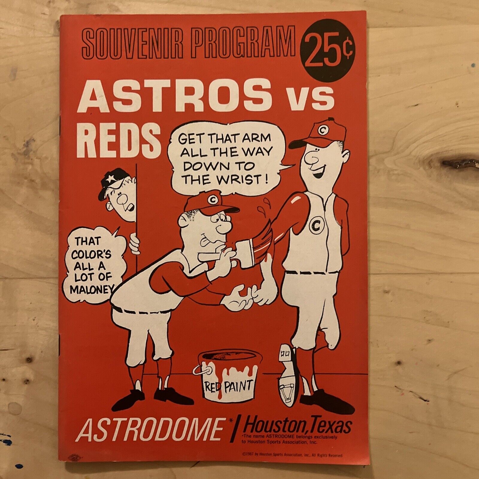 Houston Astros vs Reds Souvenir Program 1967 Pete Rose 