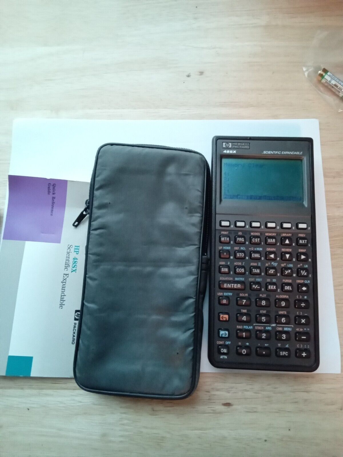 Hewlett Packard HP 48SX Graphing Calculator With Case Tested W Guide