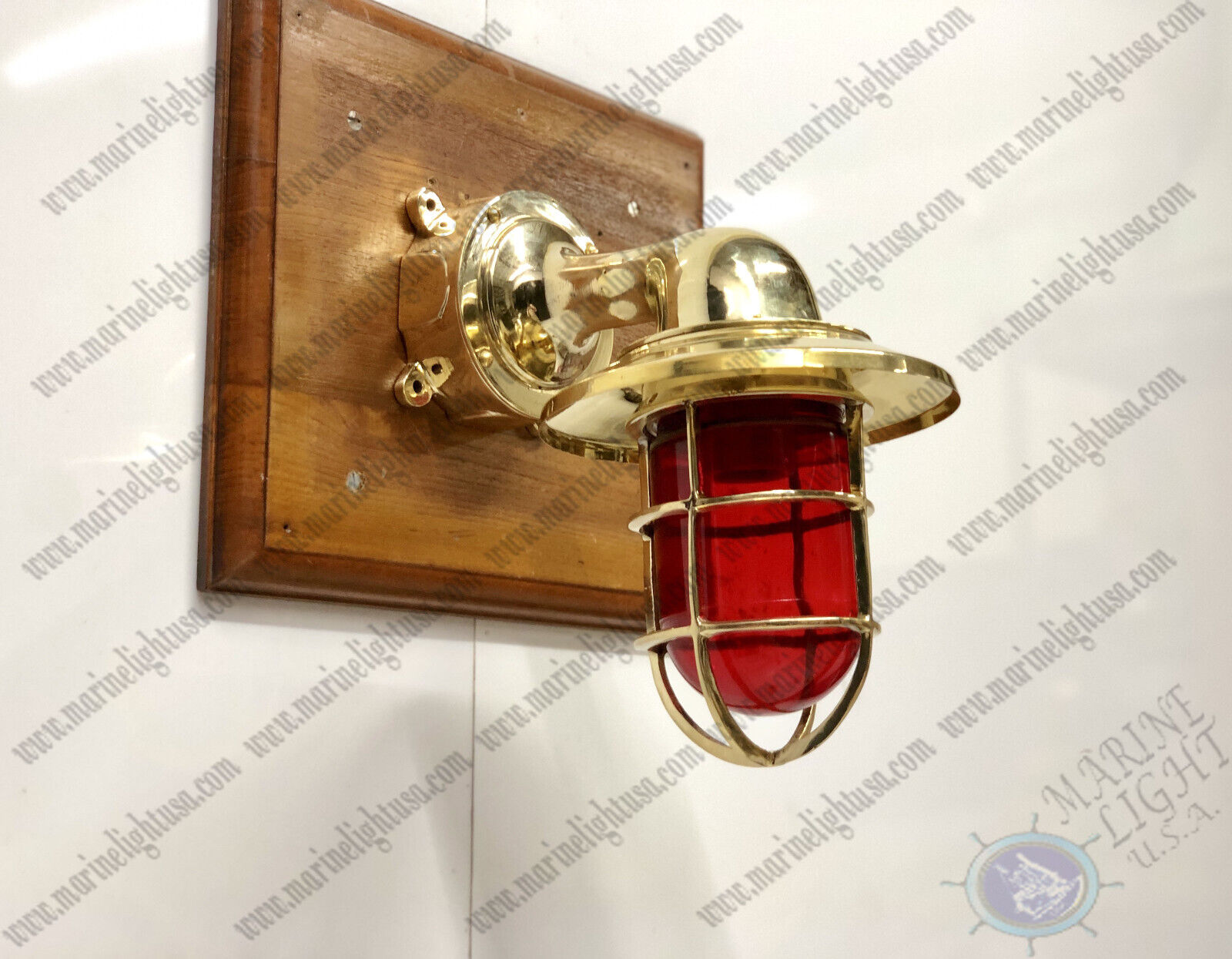 ANTIQUE NEW BRASS SWAN SHADE LIGHT & JUNCTION BOX & ROYAL RED GLASS LOT OF 10
