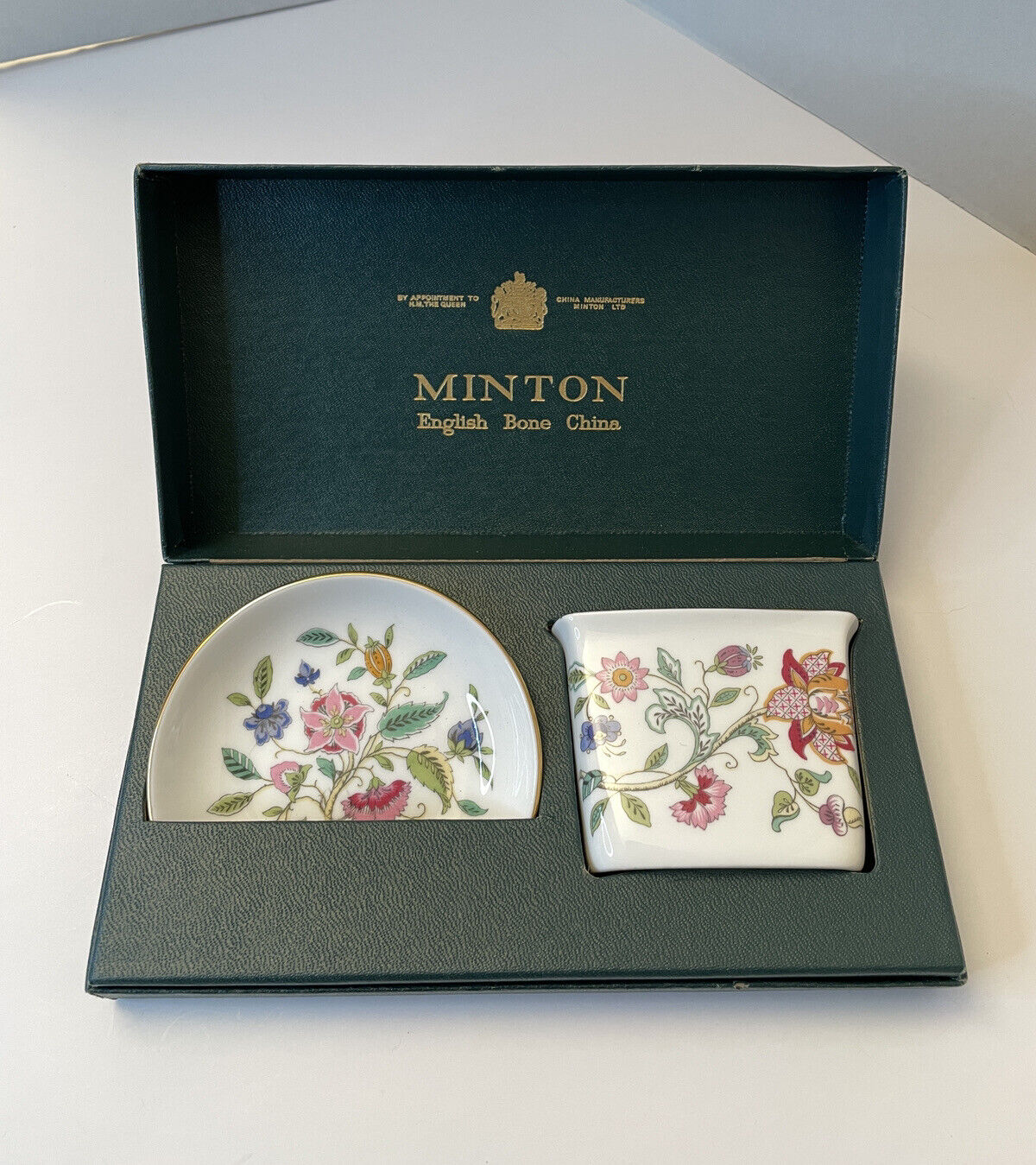 Minton Haddon Hall Cigarette Set With Original Box