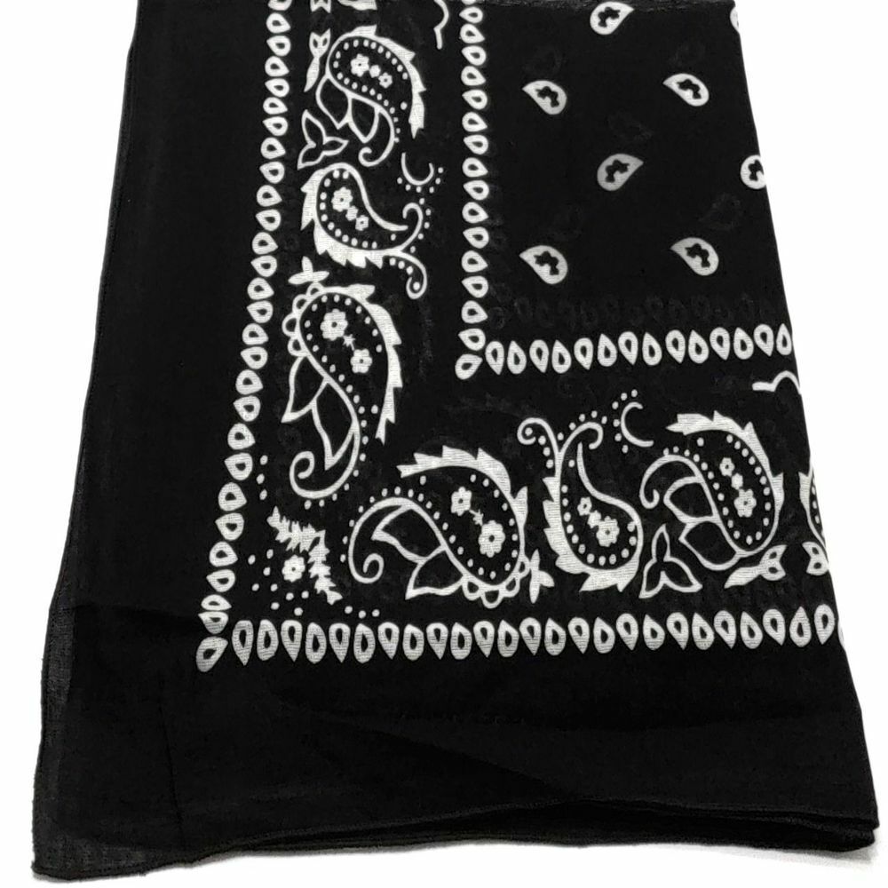 Pack of 4 X-Large Polyester Non Fading PAISLEY Bandanas 27 x 27 Inch - Party and