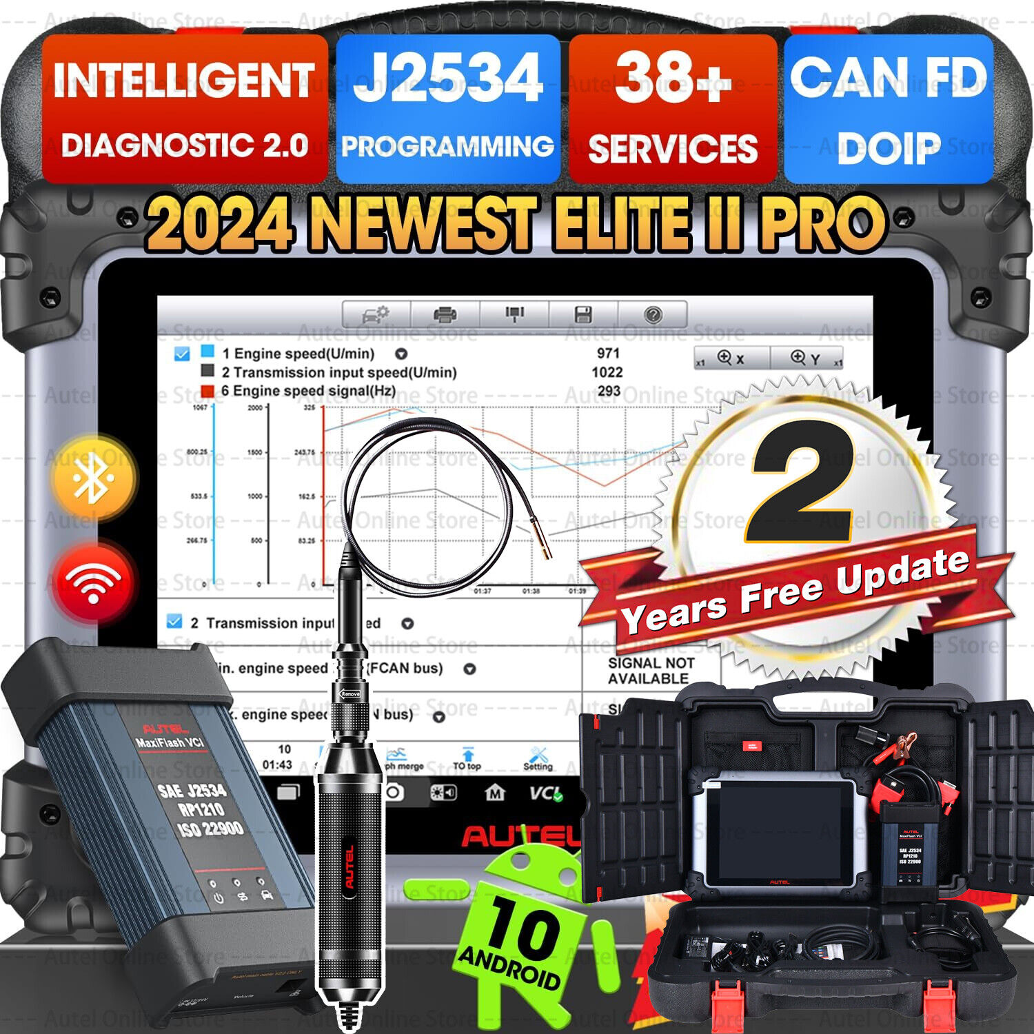 Autel MaxiSys Elite II PRO 2024 Elite 2 PRO Top Intelligent Diagnostic 2.0