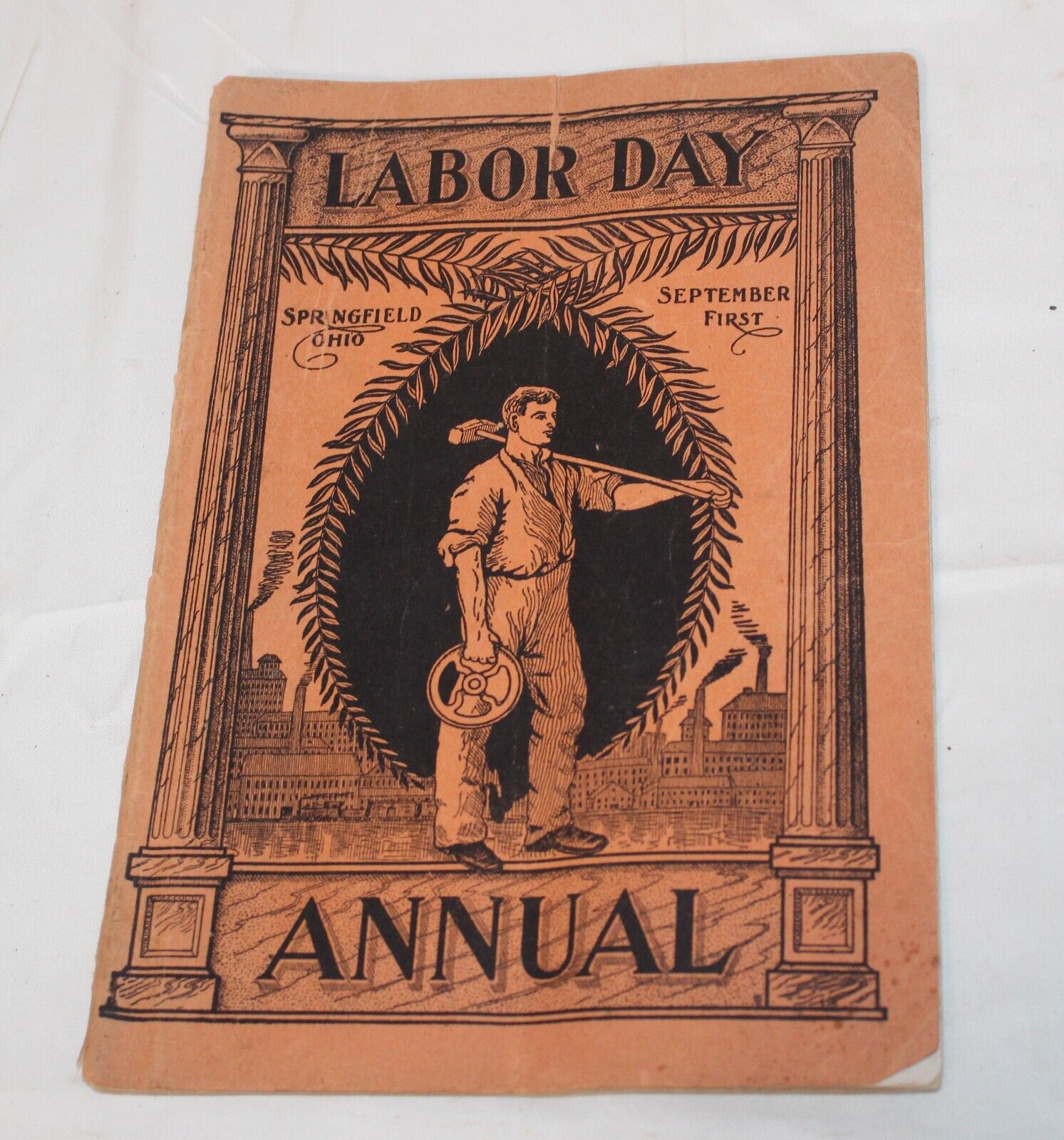 Antique Labor Day Annual Springfield OH 1902 Program Booklet Illustrated RARE