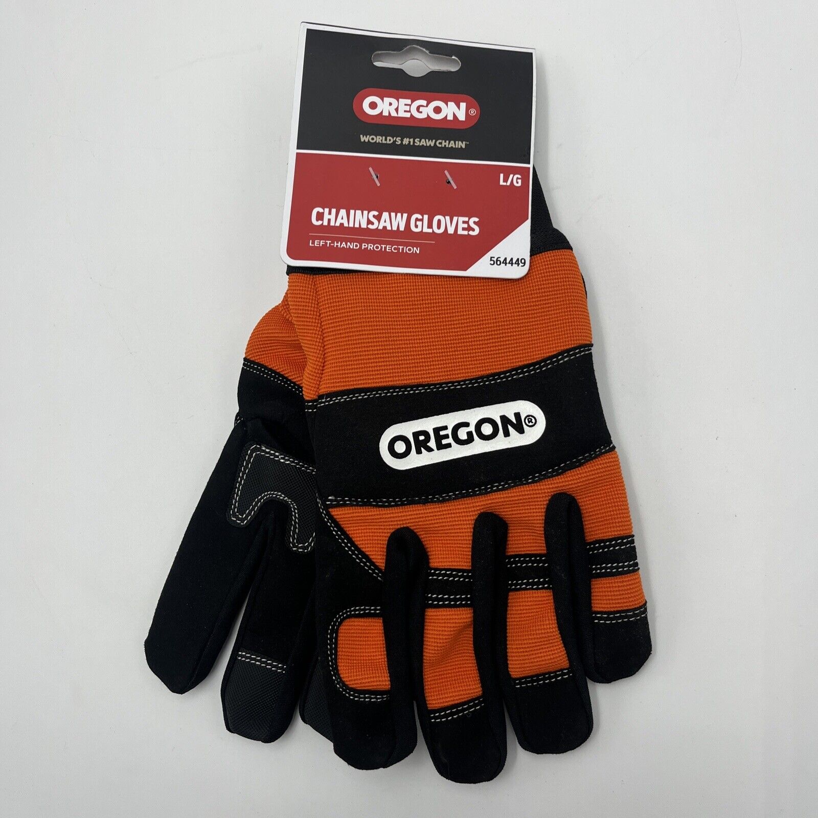 Oregon Chainsaw Gloves Protection 1pair Size Large Left Hand Protection Orange