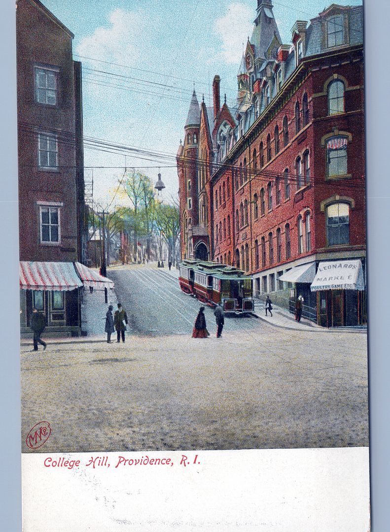 PROVIDENCE RI - College Hill Postcard - udb (pre 1908)