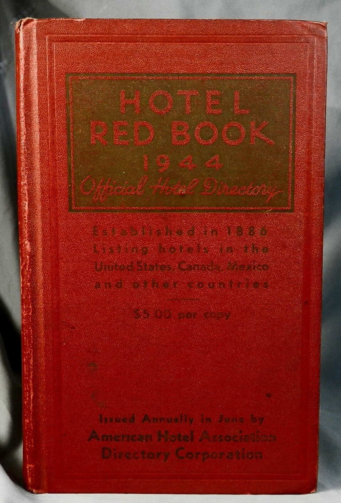 Hotel Red Book 1944 - Mid Century Architecture - Amazing Prices - Scarce