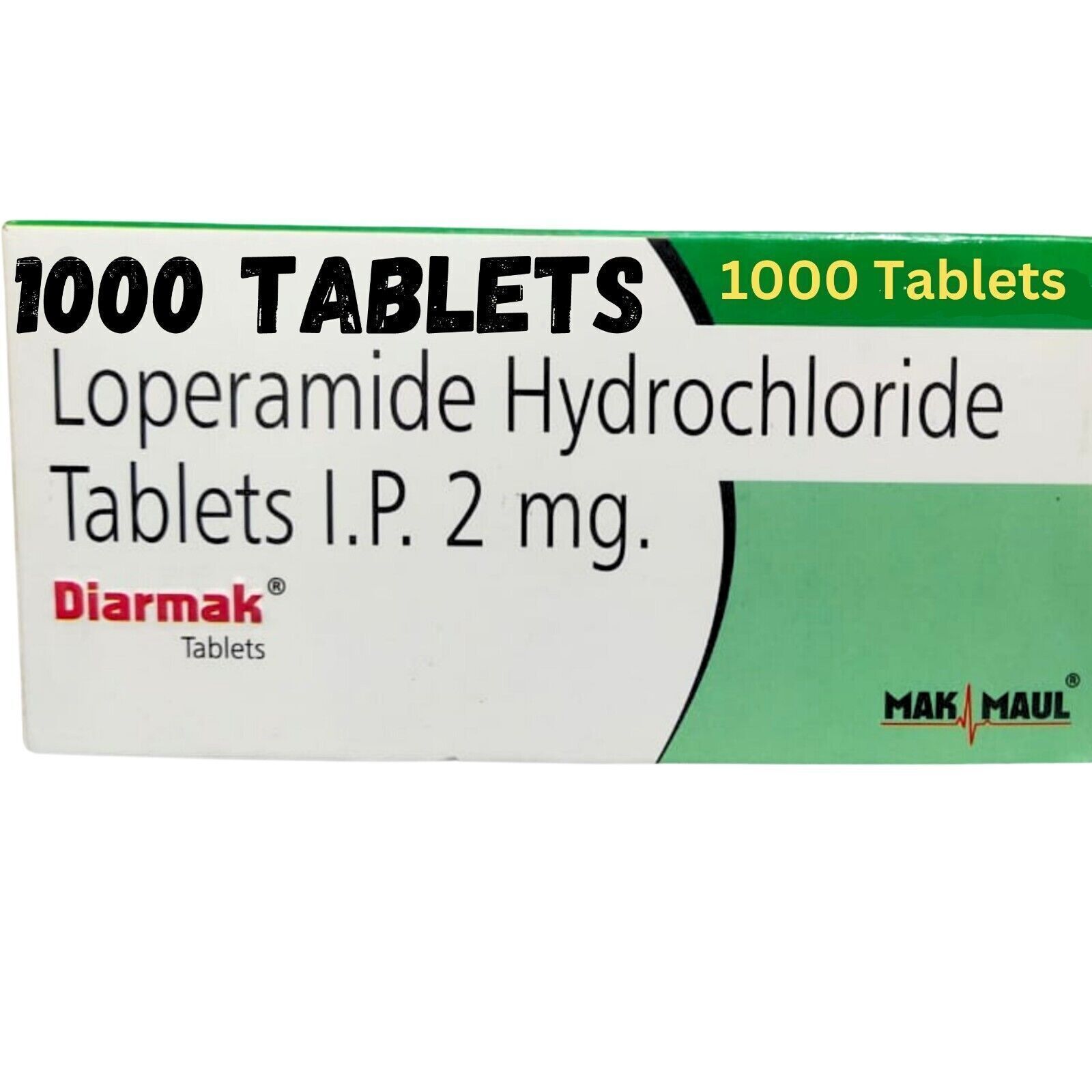 Box of 1000:4000 Tab. Anti-Darrheal 2mg Pack Tablets USA 