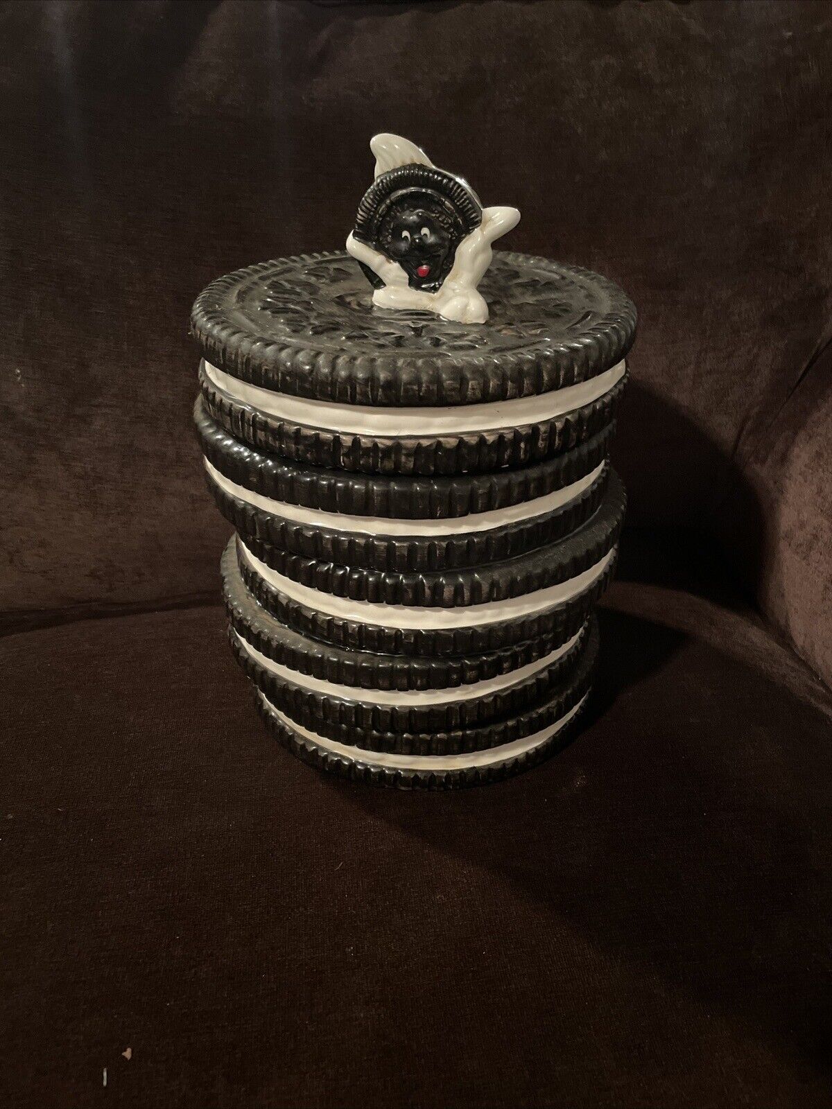 VINTAGE 1970s~Nabisco Classics Collection - Stacked Oreo Cookie Jar w/Lid