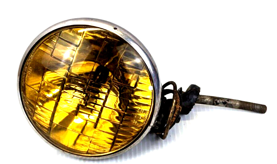 Vintage GE Amber Fog Lamp Light Assembly Electroline MFG No.1 Cleveland OH RARE