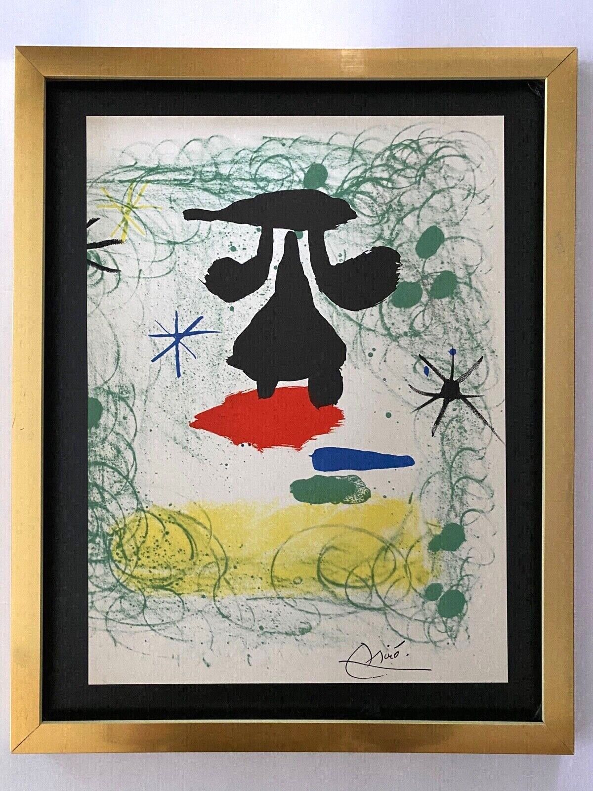 Joan Miro | Vintage 1958 Signed Colorful Print | Mounted and Framed | Buy Now