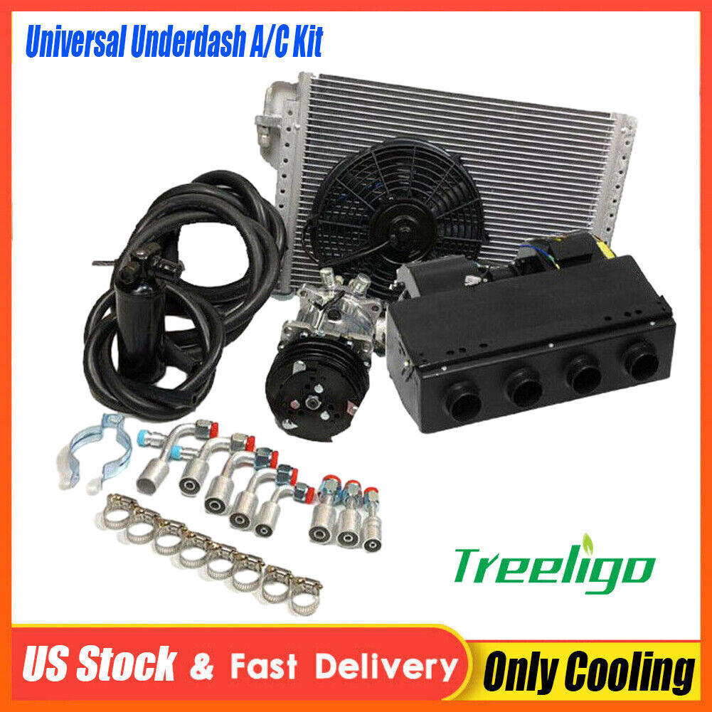 Universal Under Dash AC Air Conditioning Evaporator Kit Coolig A/C Compressor