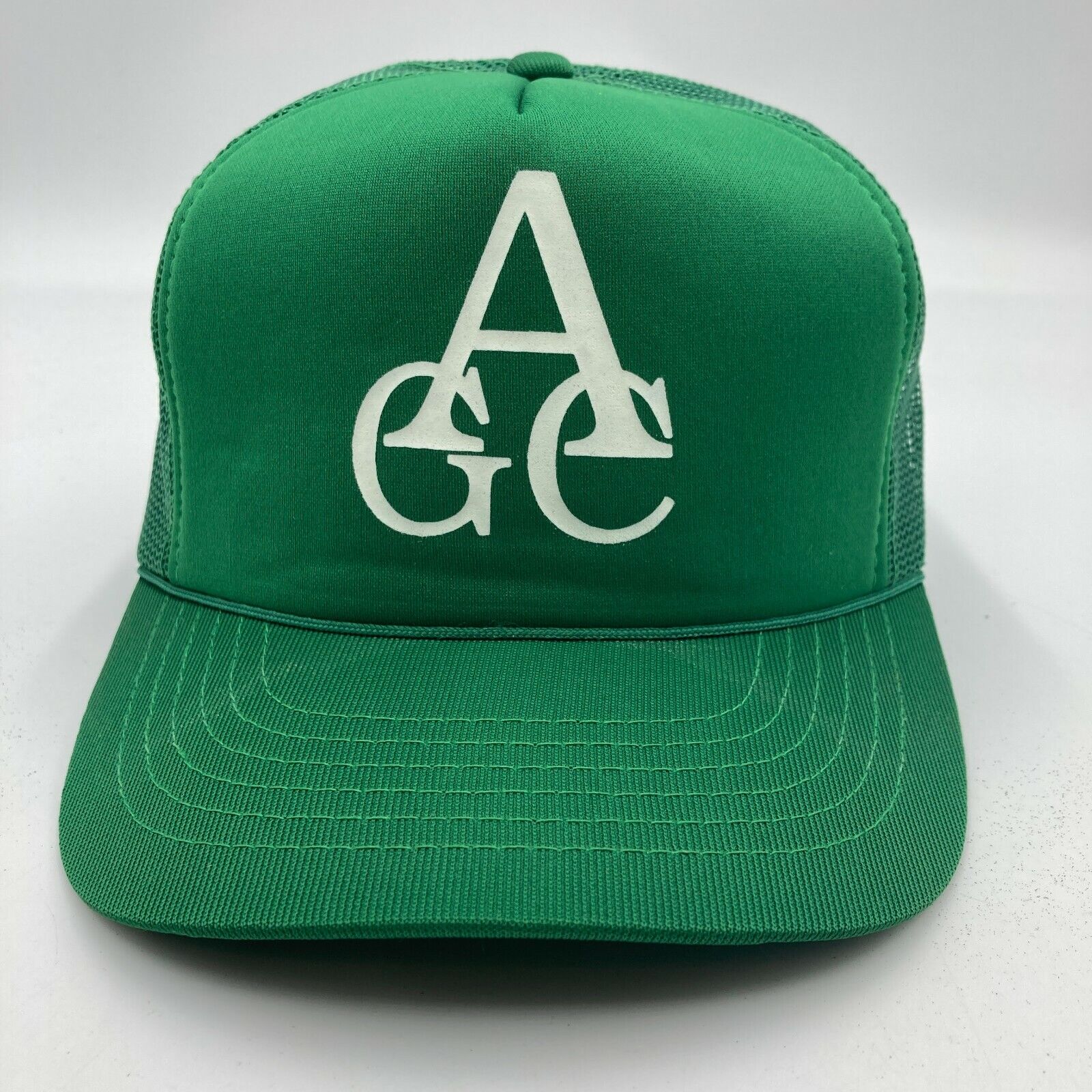 Vintage AGC Trucker Hat Cap Green Snap Back