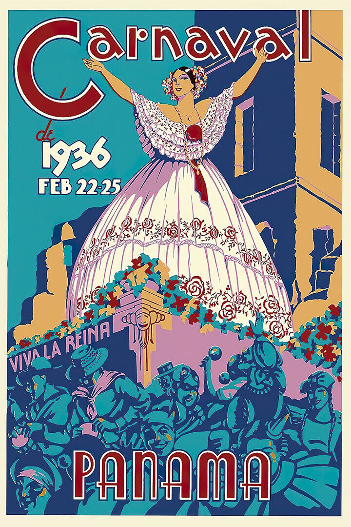 1936 Panama Carnival Vintage Style Travel Wall Art Home Decor - POSTER 20\