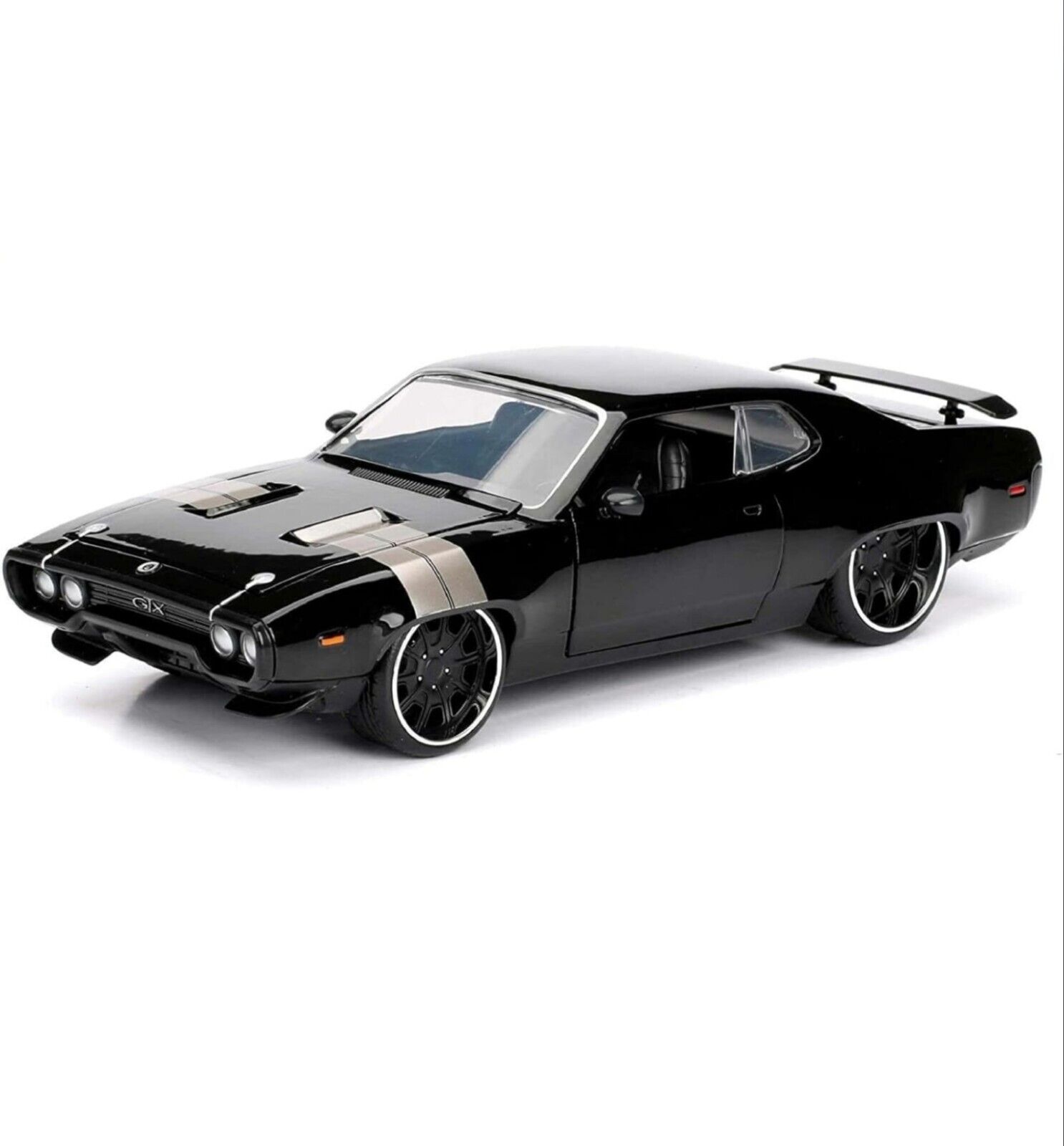 NEW JADA DIECAST FAST AND FURIOUS DOM\'S PLYMOUTH GTX BLACK 1:24 SCALE