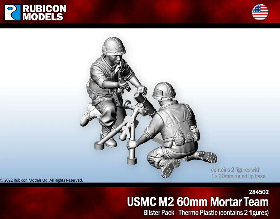Rubicon Models USMC M2 60mm Mortar Team